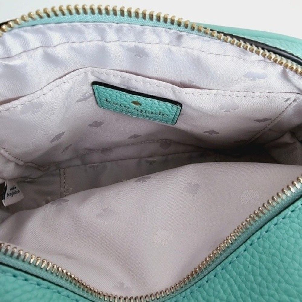 New! Kate Spade Pyper Mulberry Street Leather Aqua Bloom Camera Crossbody Bag - Picture 14 of 16